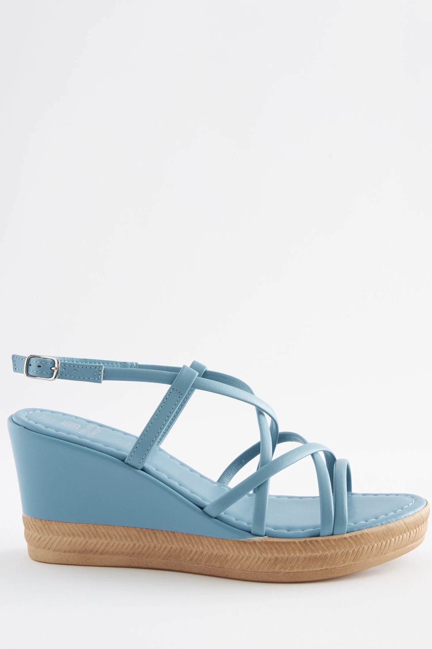 Next Forever Comfort Leather Asymmetric Strappy Wedges 4 Next Forever Comfort Leather Asymmetric Strappy Wedges - Image 4