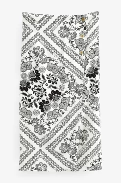 Next Black/White Linen Printed Midi Wrap Skirt 9 Next Black/White Linen Printed Midi Wrap Skirt -Roman Store C76774s5 scaled