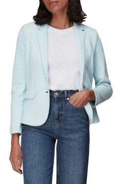 Whistles Blue Slim Jersey Jacket