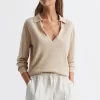 Reiss Nellie Deep V-Collared Knit Top