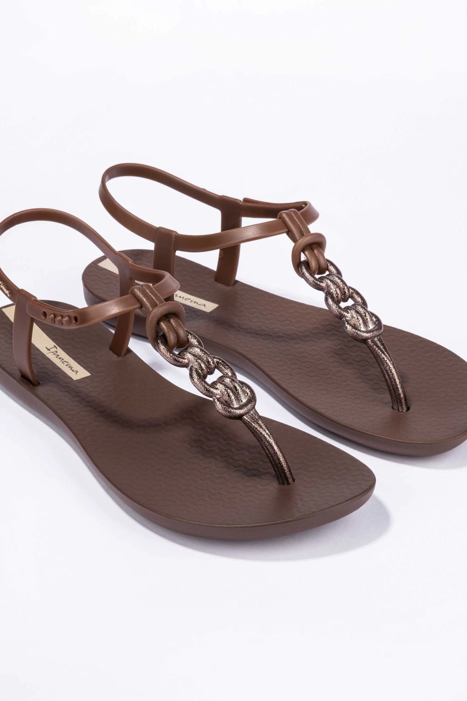 Ipanema Brown Charm Link Flip Flops 2 Ipanema Brown Charm Link Flip Flops - Image 2