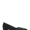 Pavers Block Heel Court Black Shoes