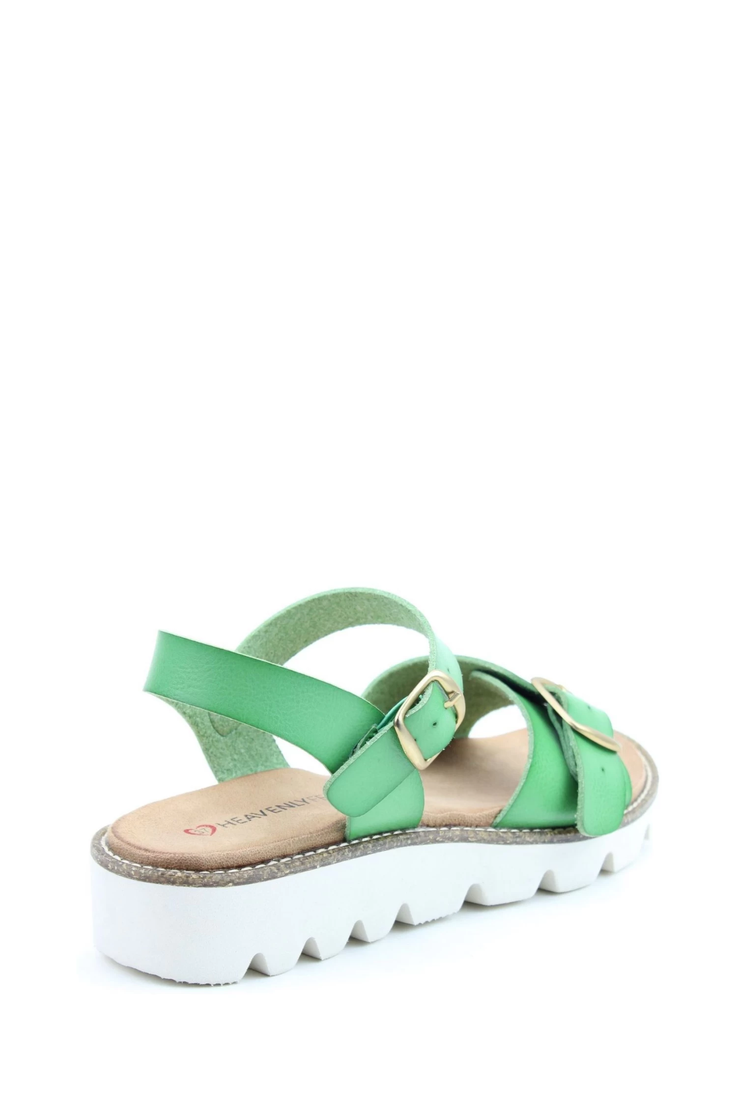 Heavenly Feet Ladies Green Vegan Friendly Comfort Sandals 3 Heavenly Feet Ladies Green Vegan Friendly Comfort Sandals - Image 3