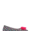 Pavers Grey Pom Pom Slip-On Slippers