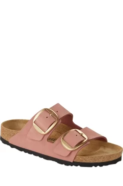 Birkenstock Pink Nubuck Arizona Big Buckle Sandals
