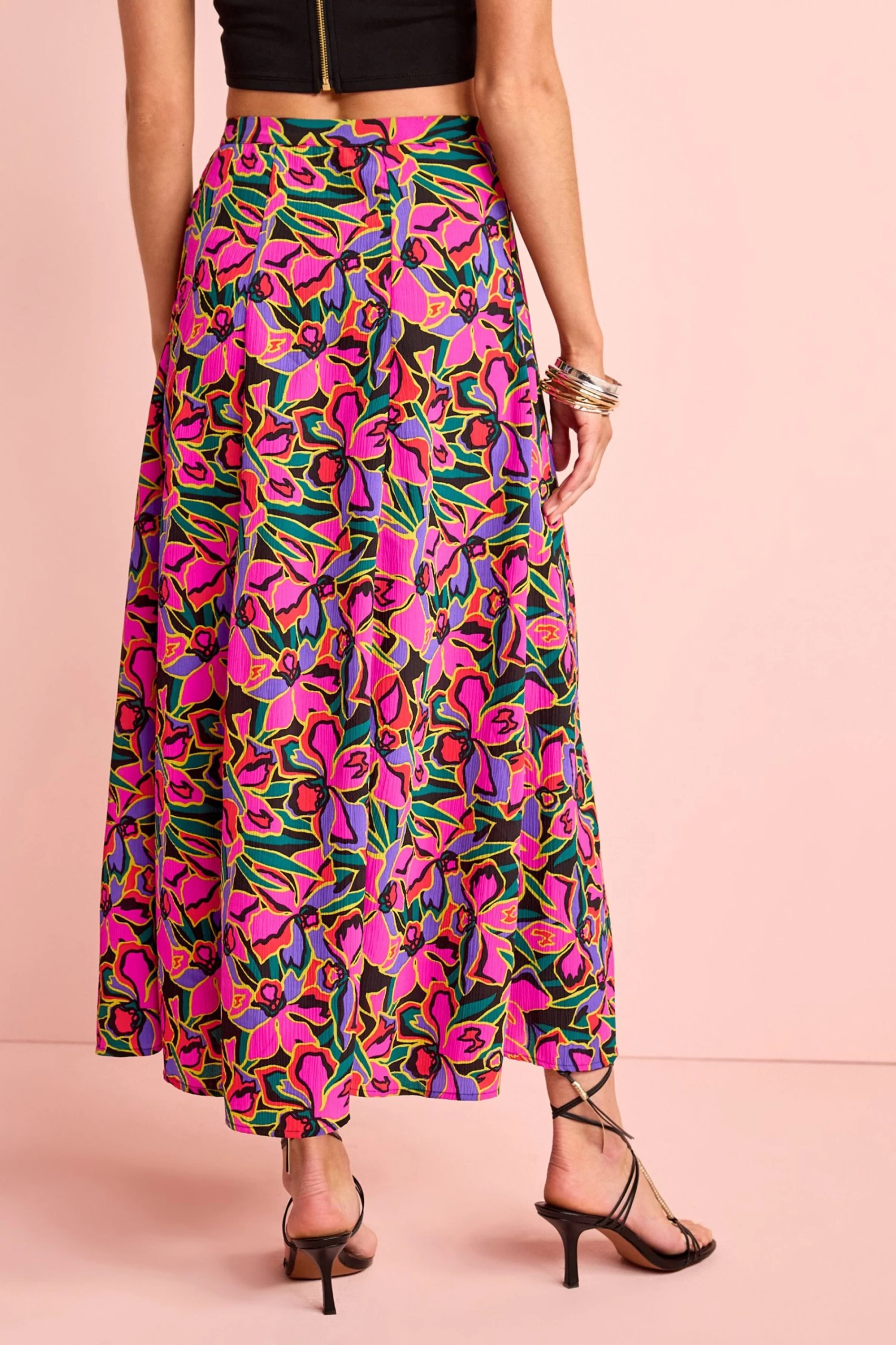 Next Panelled Midi Textured Skirt 3 Next Panelled Midi Textured Skirt - Image 3