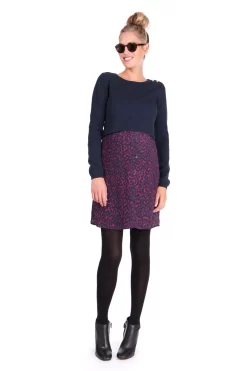 Seraphine BlueMaternity And Nursing Knitted Bodice Dress