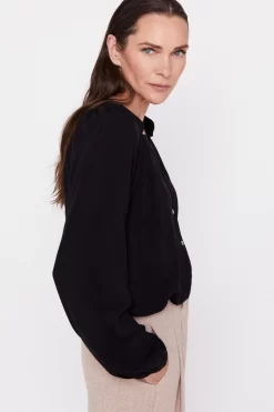 Cortefiel Black Fluid Shirt -Roman Store D26498s3 scaled