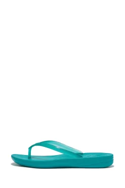 FitFlop Teal Iqushion Transparent Flip-Flops