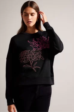Ted Baker Genno Black Graphic Sweatshirt