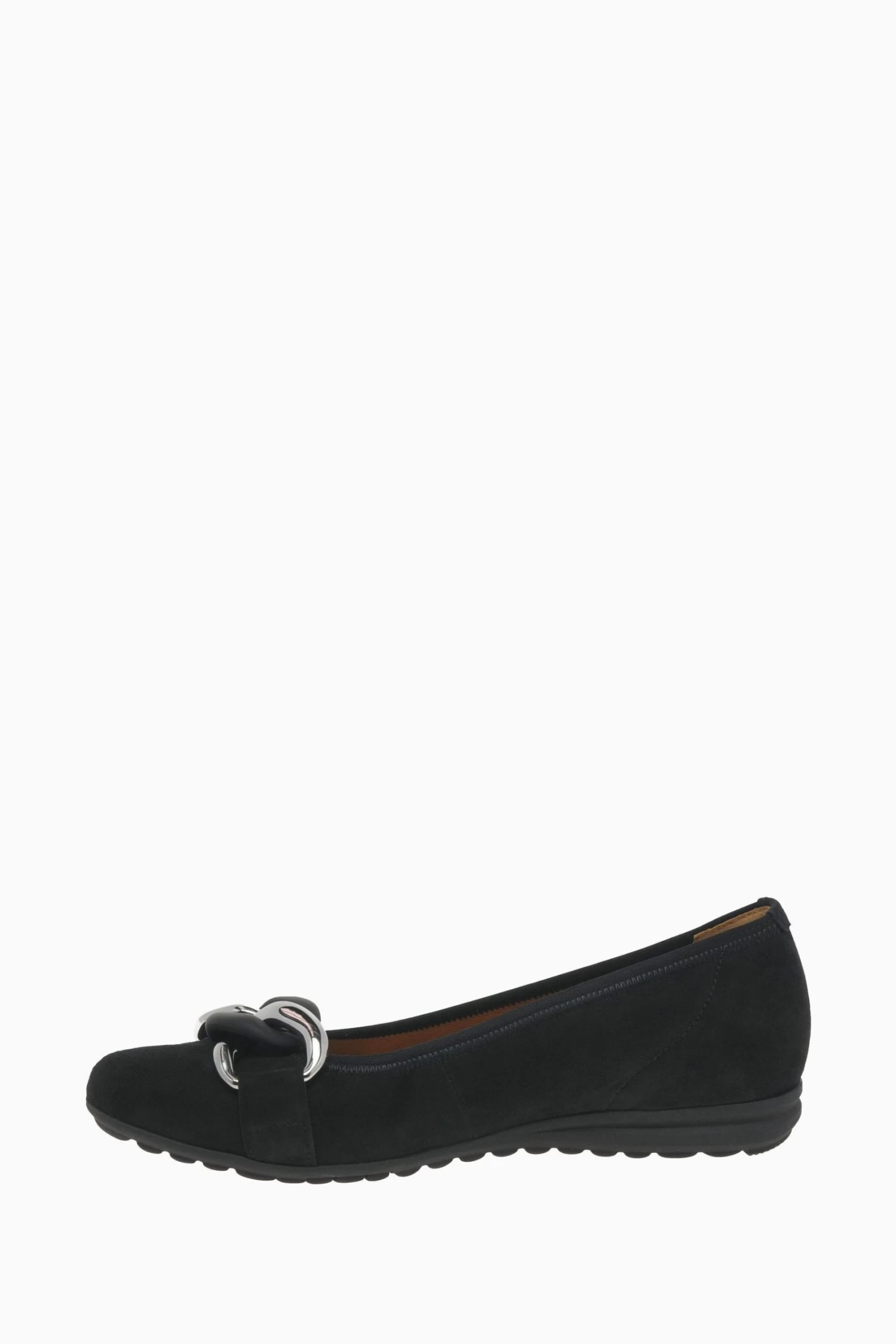 Gabor Sabia Black Suede Ballerina Shoes 2 Gabor Sabia Black Suede Ballerina Shoes - Image 2