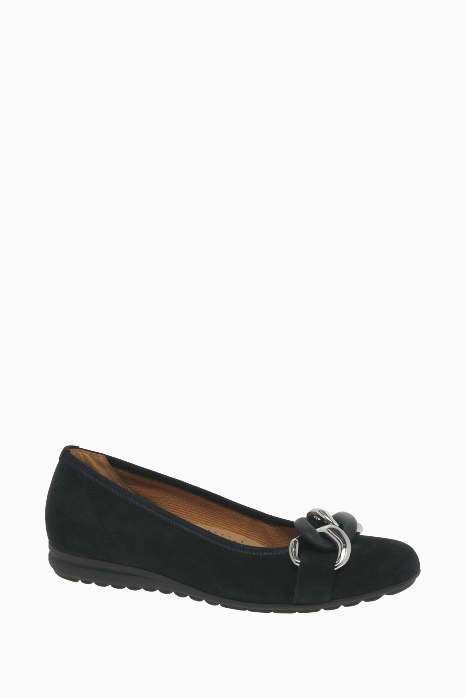 Gabor Sabia Black Suede Ballerina Shoes 4 Gabor Sabia Black Suede Ballerina Shoes - Image 4