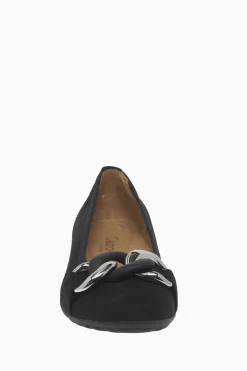 Gabor Sabia Black Suede Ballerina Shoes 9 Gabor Sabia Black Suede Ballerina Shoes -Roman Store D43439s5 scaled