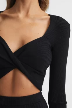 Reiss Iona Knitted Twist Cropped Top -Roman Store D46 398s4 scaled
