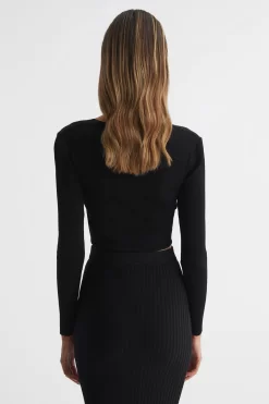 Reiss Iona Knitted Twist Cropped Top -Roman Store D46 398s5 scaled