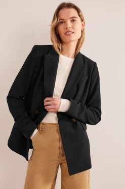 Boden Double Breasted Crepe Black Blazer 7 Boden Double Breasted Crepe Black Blazer -Roman Store D55460s3 scaled