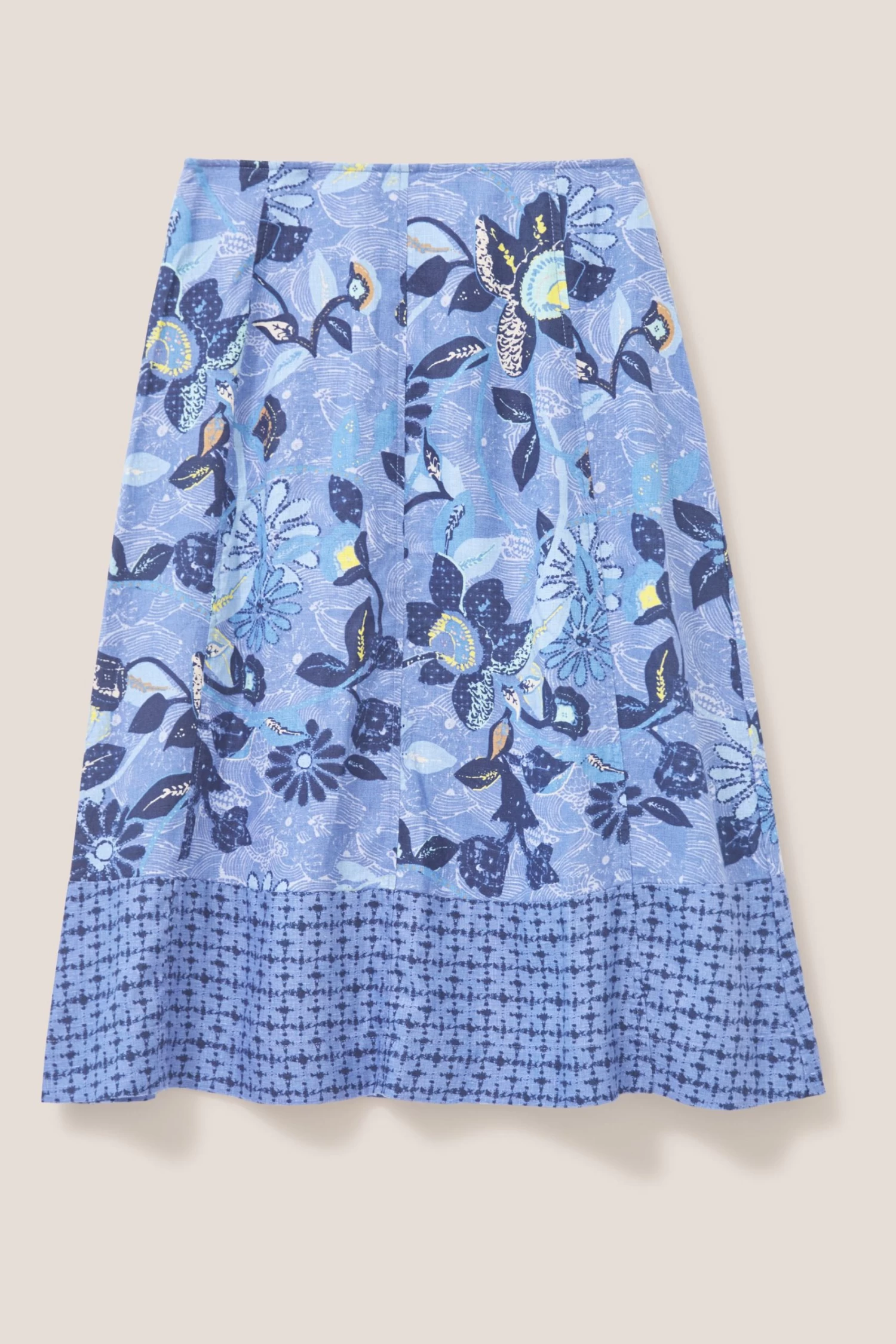 White Stuff Blue Ciara Linen Skirt 6 White Stuff Blue Ciara Linen Skirt - Image 6