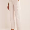 Boden Casual Cargo White Trousers
