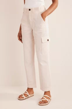 Boden Casual Cargo White Trousers