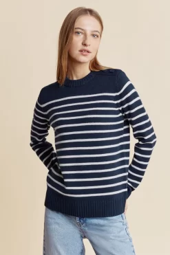 Albaray Blue Breton Stripe Jumper