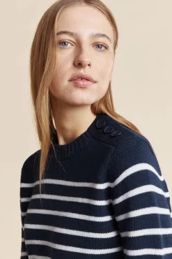 Albaray Blue Breton Stripe Jumper 8 Albaray Blue Breton Stripe Jumper -Roman Store D59000s4 scaled