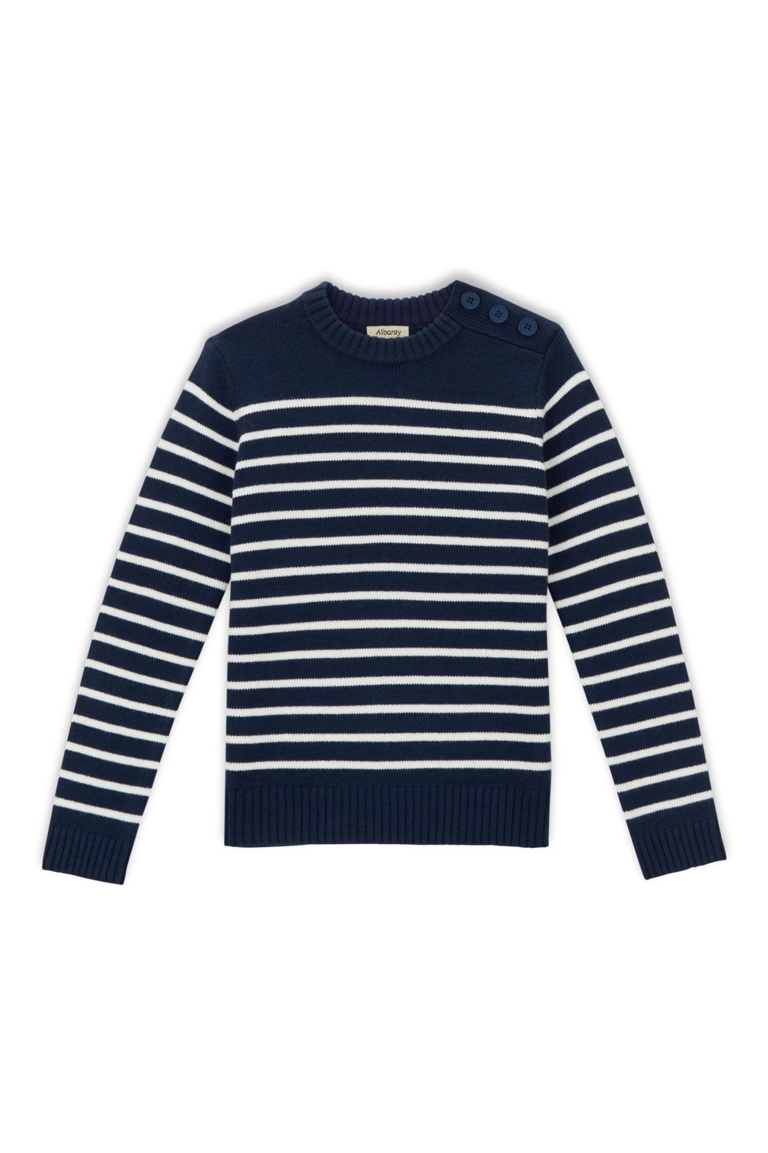 Albaray Blue Breton Stripe Jumper 5 Albaray Blue Breton Stripe Jumper - Image 5