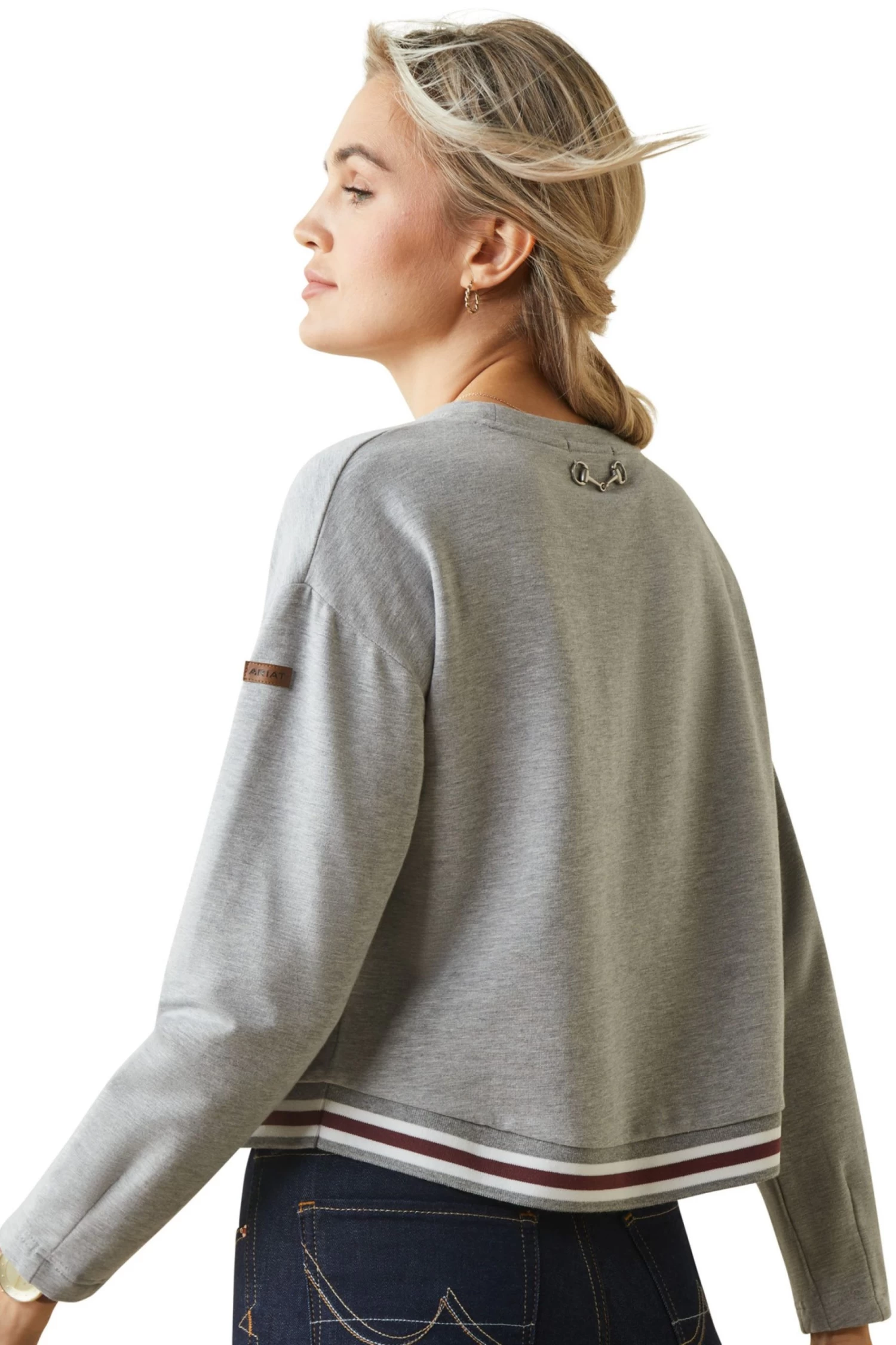 Ariat Grey Pacifica Sweatshirt 2 Ariat Grey Pacifica Sweatshirt - Image 2