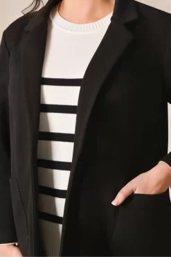 Live Unlimited Curve Black Jersey Blazer -Roman Store D60780s4 scaled