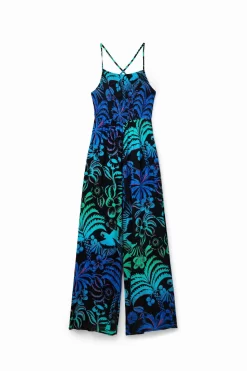 Desigual Tropical Green Print Wide Leg Jumpsuit -Roman Store D64009s5 scaled