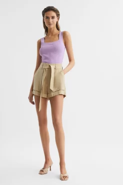 Reiss Tamara Square Neck Ribbed Vest -Roman Store D65 807s3 scaled