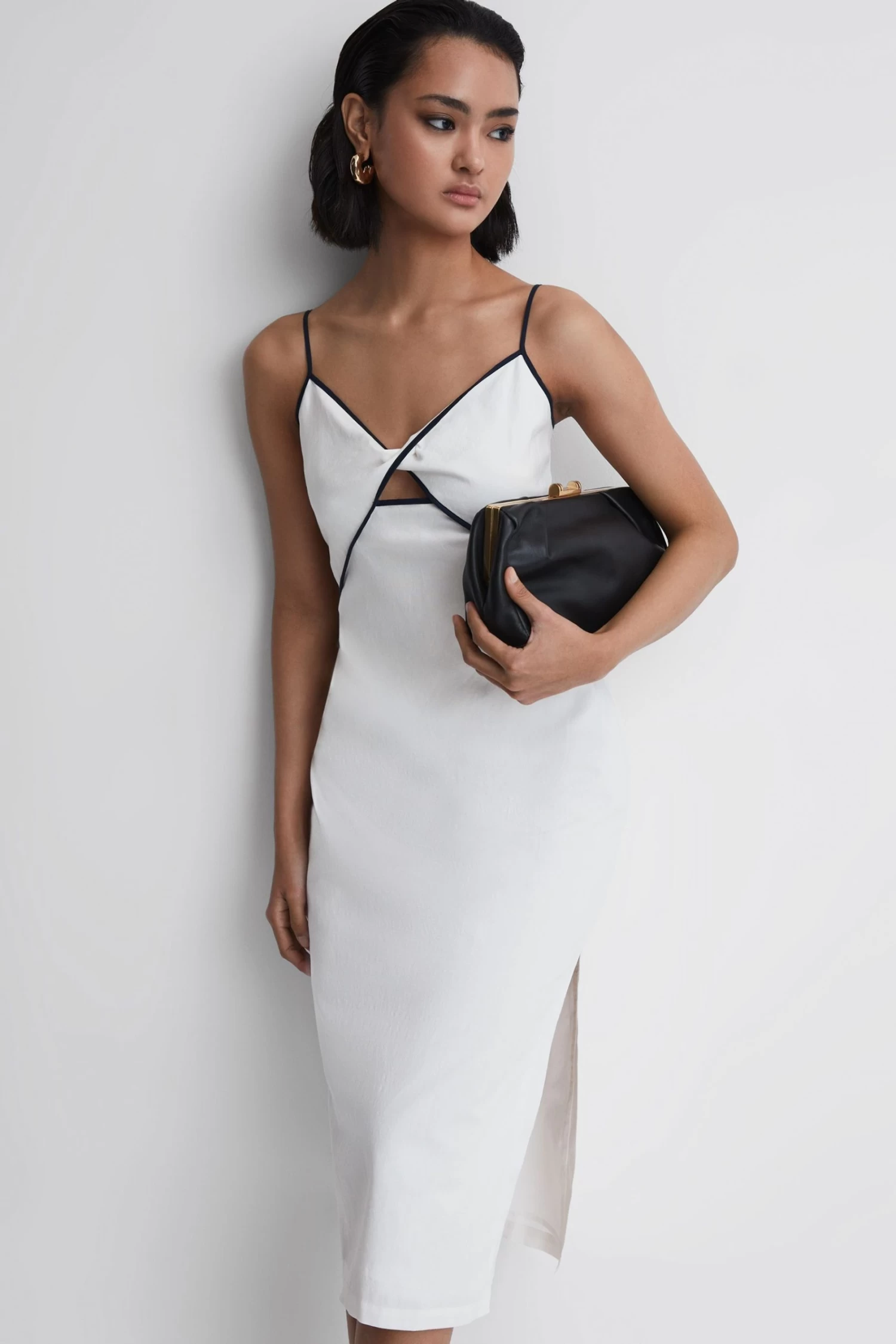 Reiss Leona Strappy Cotton-Linen Midi Dress 1 Reiss Leona Strappy Cotton-Linen Midi Dress