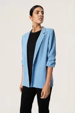 Soaked In Luxury Blue Shirley 3/4 Sleeve Blazer
