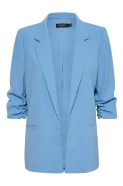 Soaked In Luxury Blue Shirley 3/4 Sleeve Blazer -Roman Store D76283s5 scaled