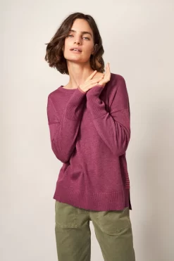 White Stuff Pink Olive Jumper