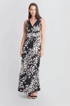 Gina Bacconi Rihanna Black Jersey Maxi Dress