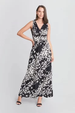 Gina Bacconi Rihanna Black Jersey Maxi Dress 7 Gina Bacconi Rihanna Black Jersey Maxi Dress -Roman Store D83033s3 scaled