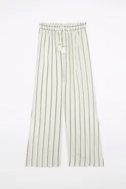 River Island Brown Stripe Palazzo Trousers -Roman Store D83634s5 scaled