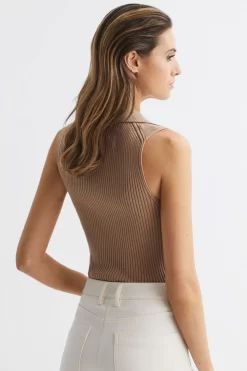 Reiss Izzie V-Neck Collared Sleeveless Top -Roman Store D87 103s5 scaled