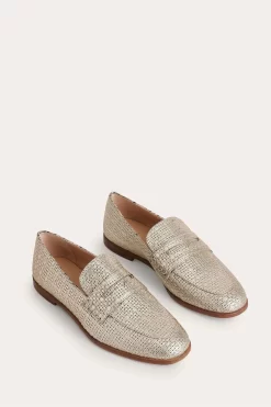 Boden Gold Woven Leather Loafers 6 Boden Gold Woven Leather Loafers -Roman Store D87391s3 scaled