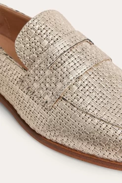 Boden Gold Woven Leather Loafers 7 Boden Gold Woven Leather Loafers -Roman Store D87391s4 scaled