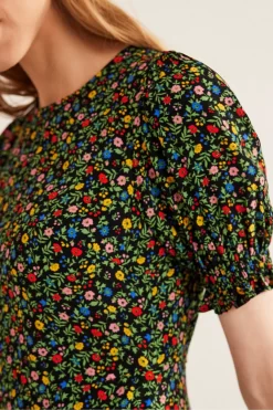 Boden Short Sleeve Black Midi Dress -Roman Store D87419s4 scaled