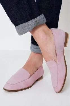 Crew Clothing Company Rose Pink Leather Loafers