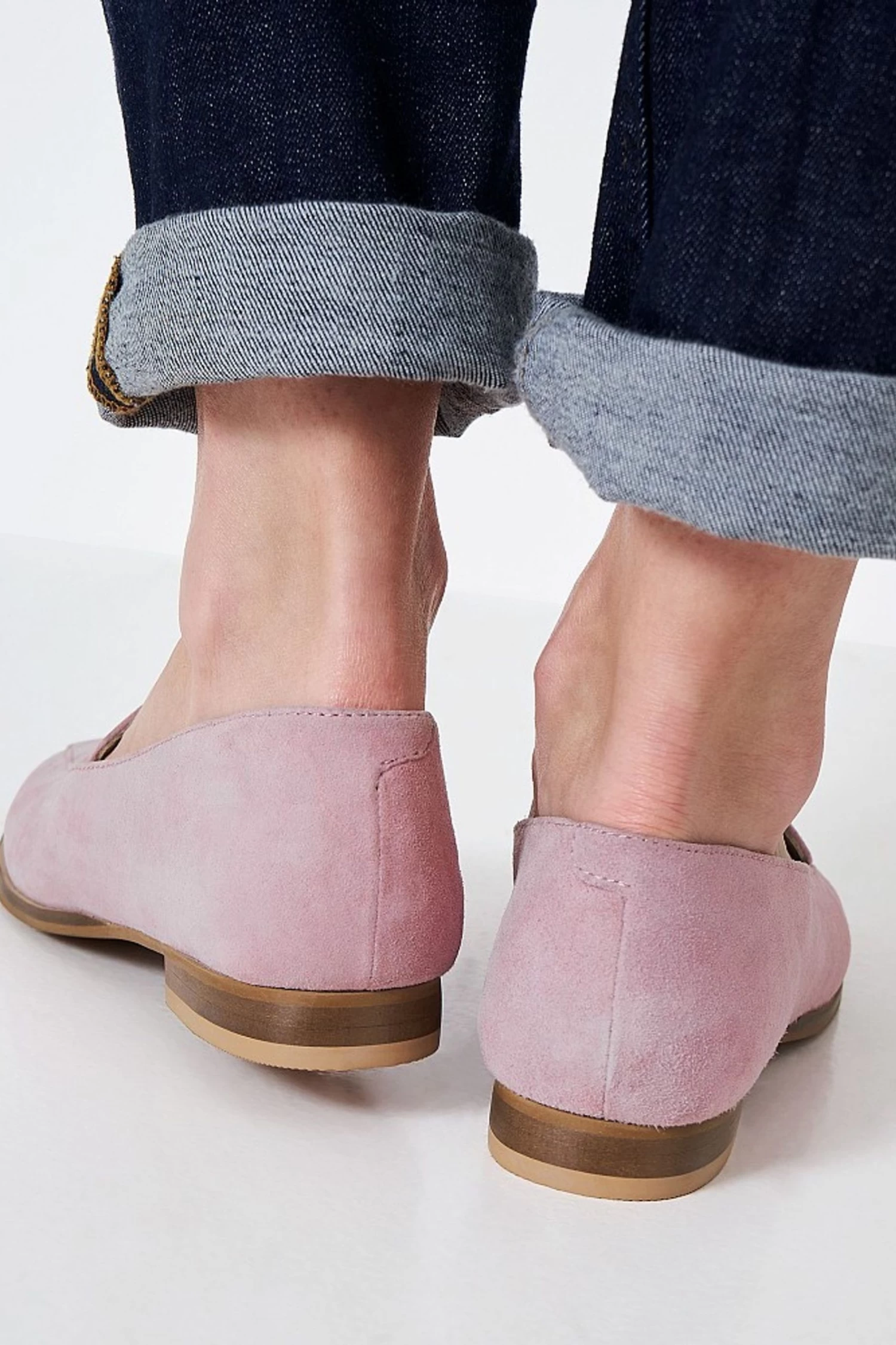 Crew Clothing Company Rose Pink Leather Loafers 2 Crew Clothing Company Rose Pink Leather Loafers - Image 2