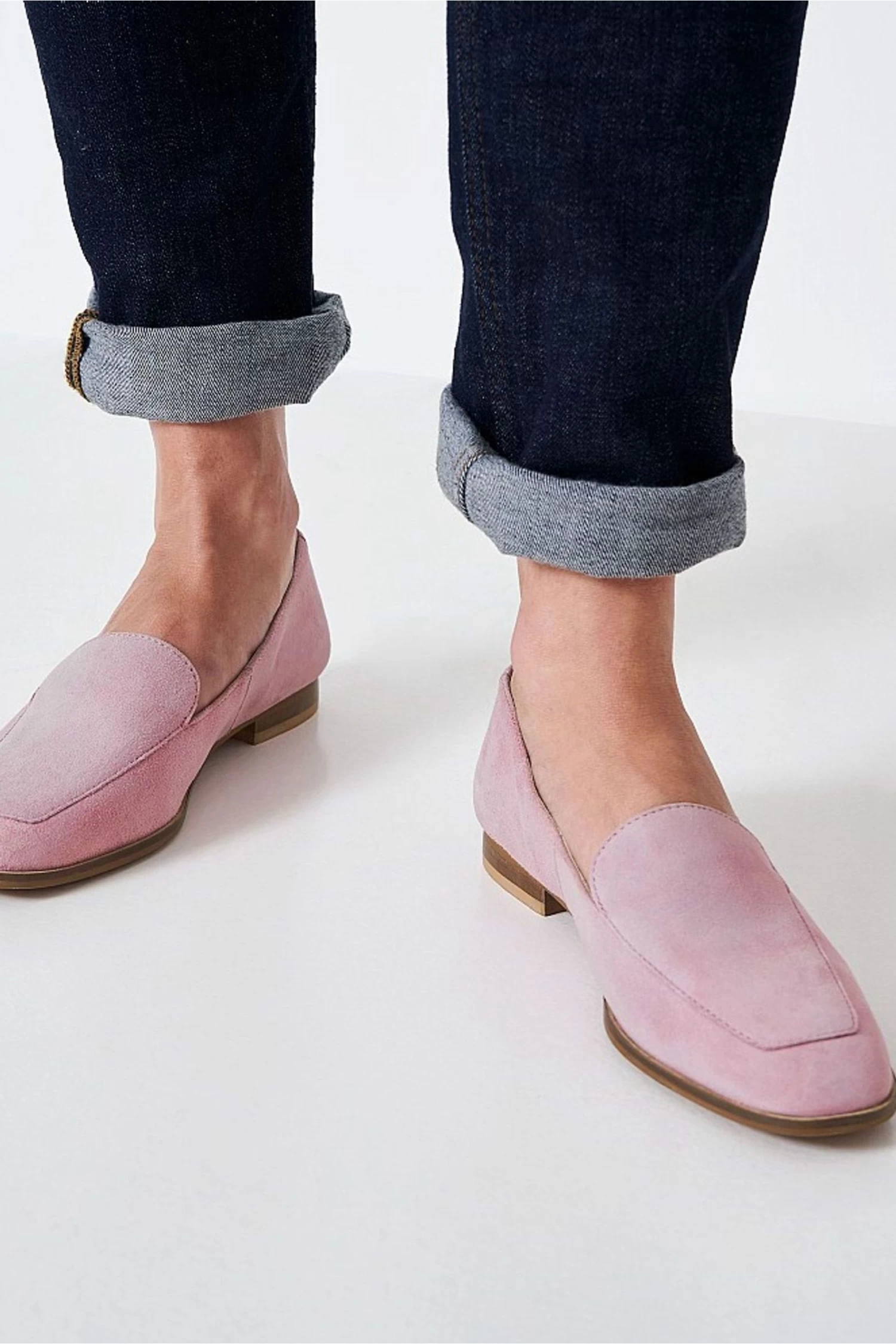 Crew Clothing Company Rose Pink Leather Loafers 3 Crew Clothing Company Rose Pink Leather Loafers - Image 3