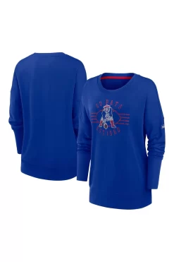 Nike Fanatics Womens New England Patriots Nike Historic Dri Fit Drop Shoulder Crew