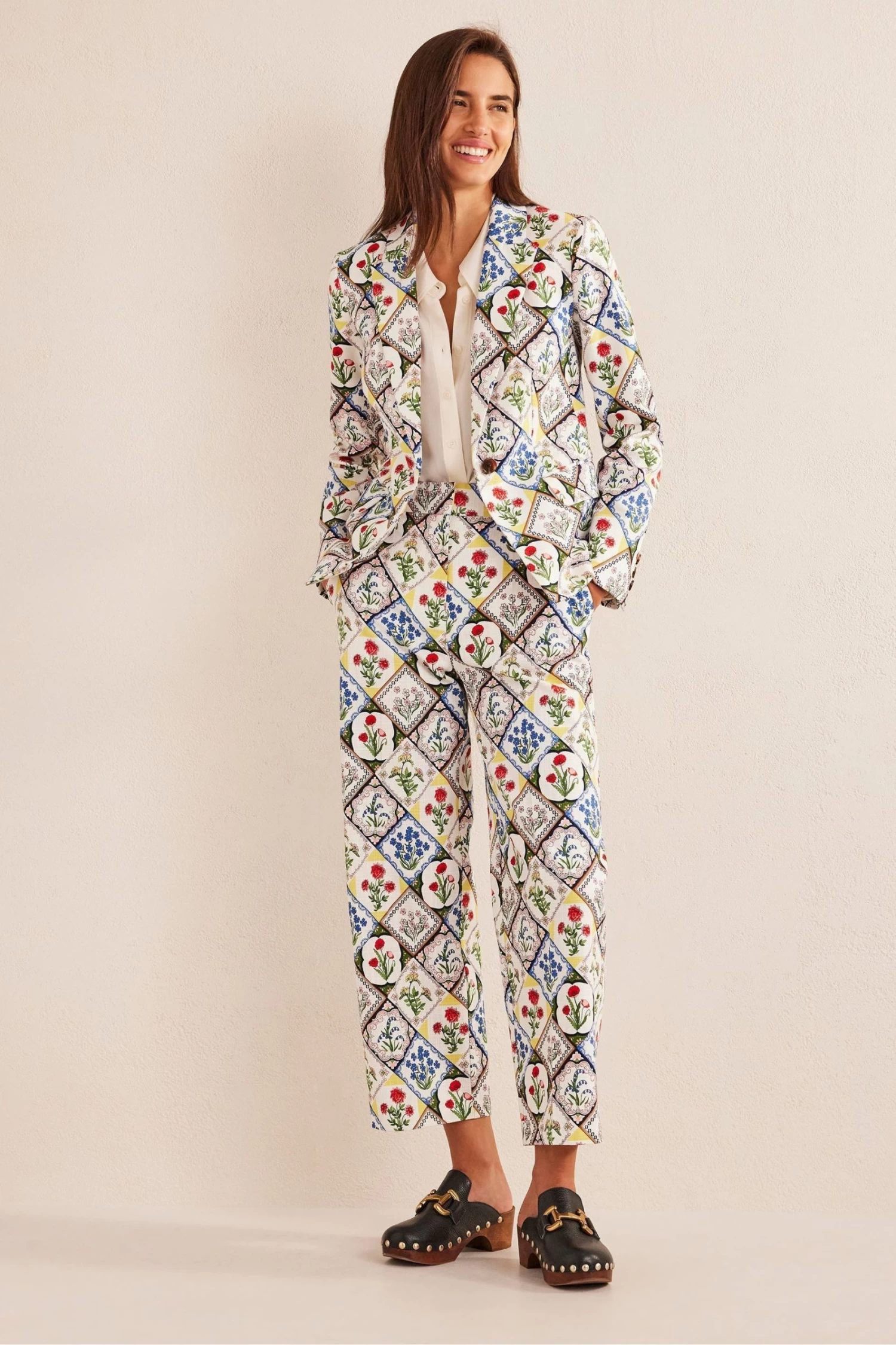 Boden White Textured Cotton Blazer 6 Boden White Textured Cotton Blazer - Image 6