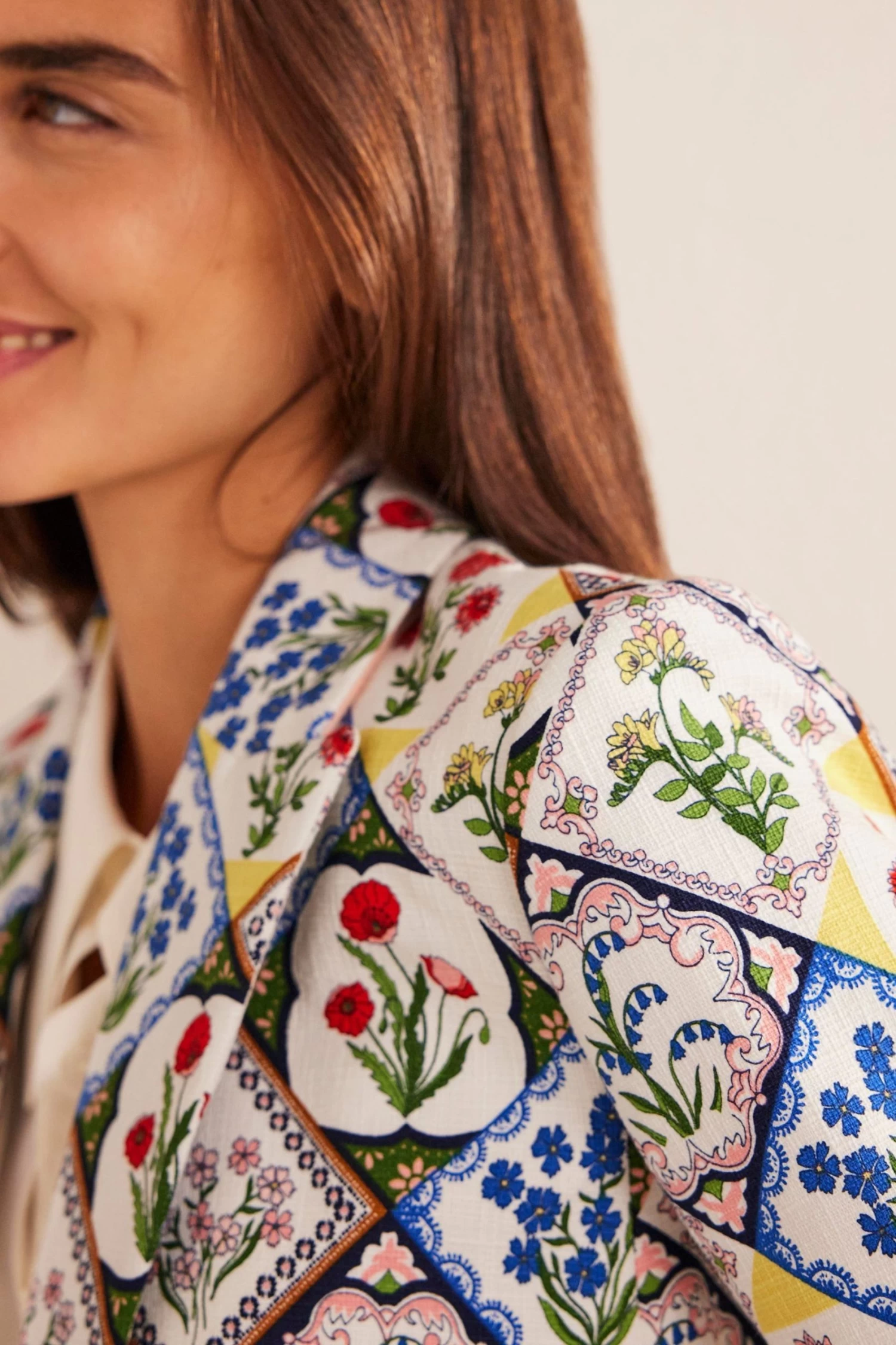 Boden White Textured Cotton Blazer 7 Boden White Textured Cotton Blazer - Image 7