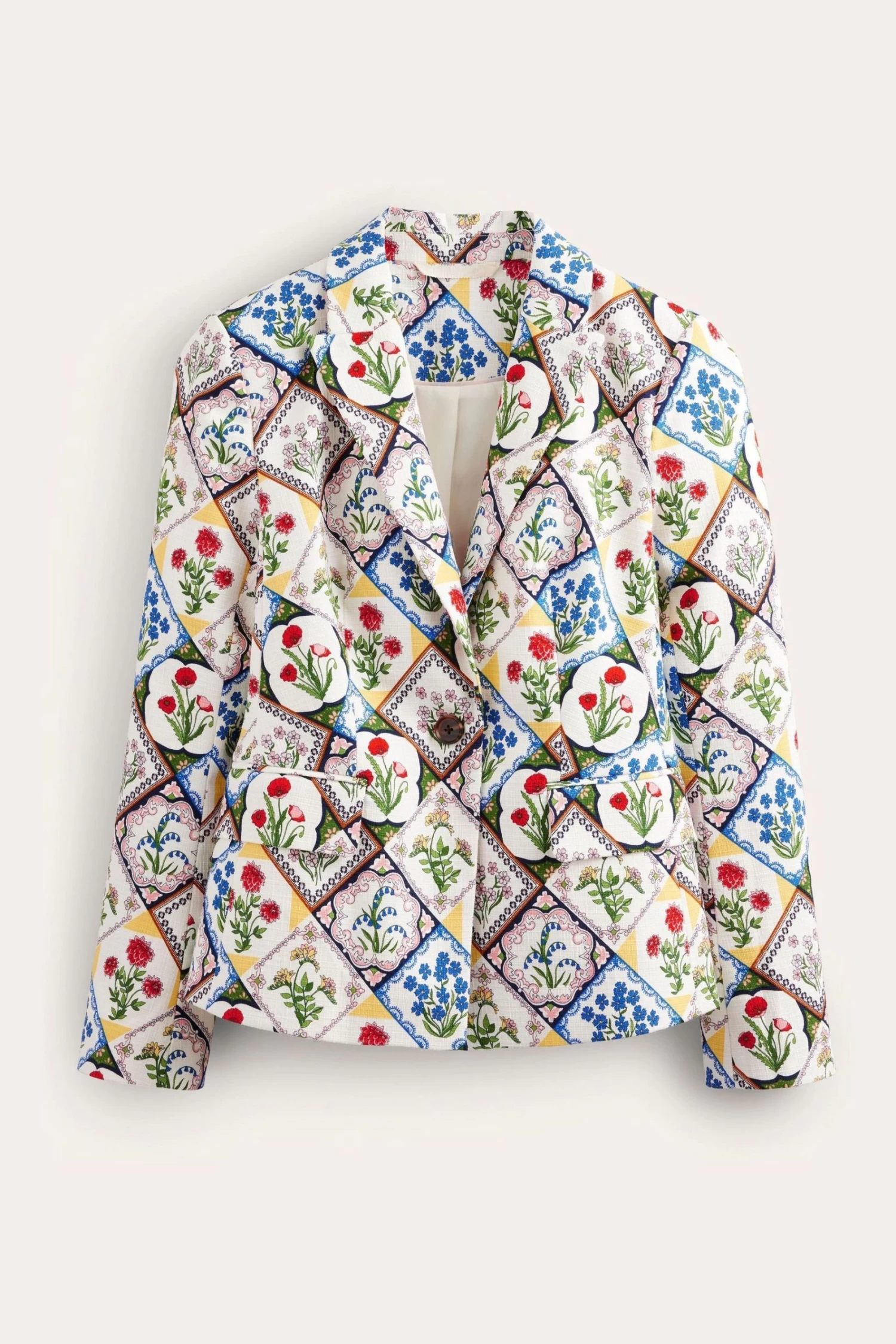 Boden White Textured Cotton Blazer 8 Boden White Textured Cotton Blazer - Image 8