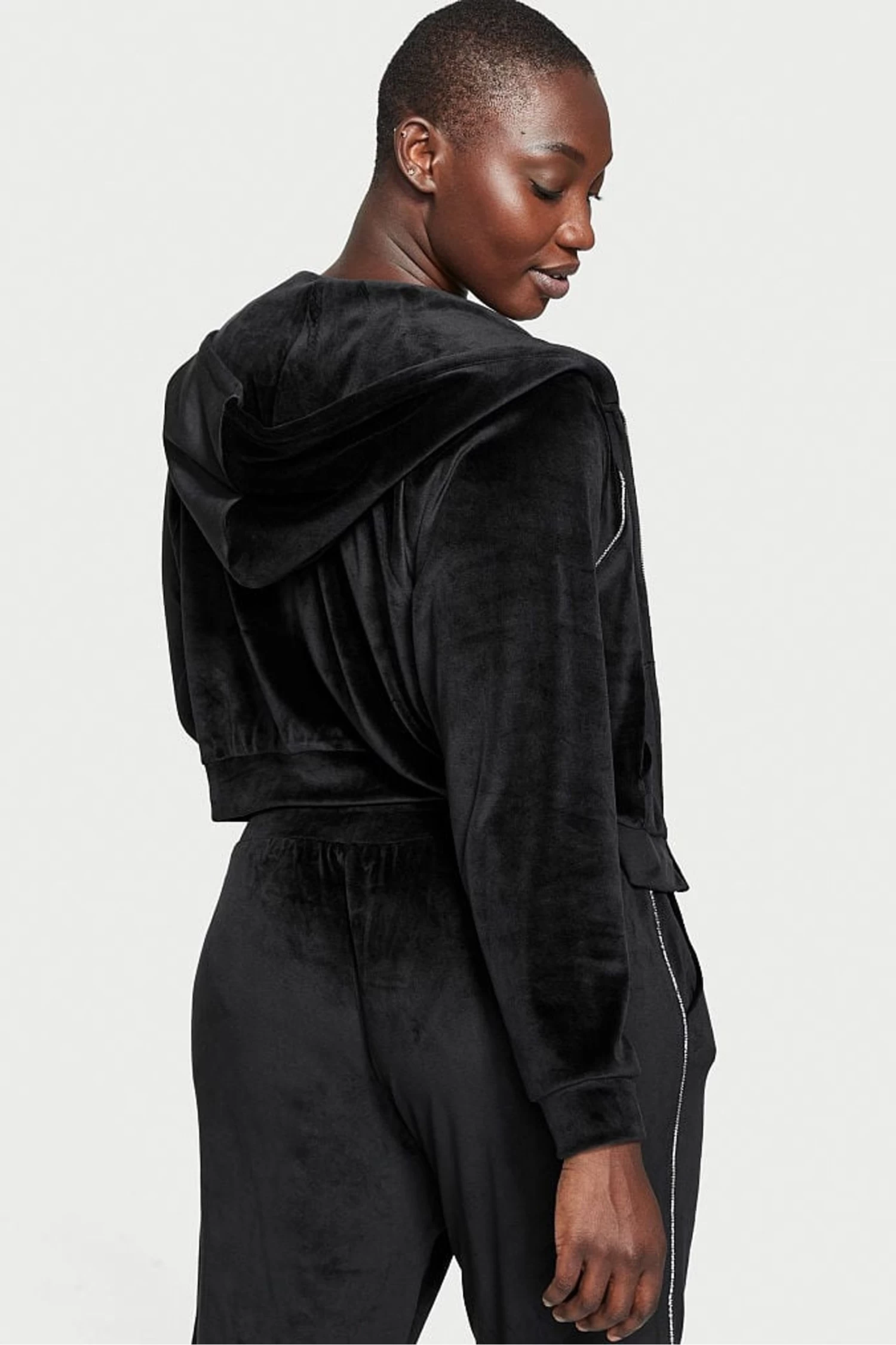 Victoria's Secret Velour Lounge Zip Up Hoodie 2 Victoria's Secret Velour Lounge Zip Up Hoodie - Image 2