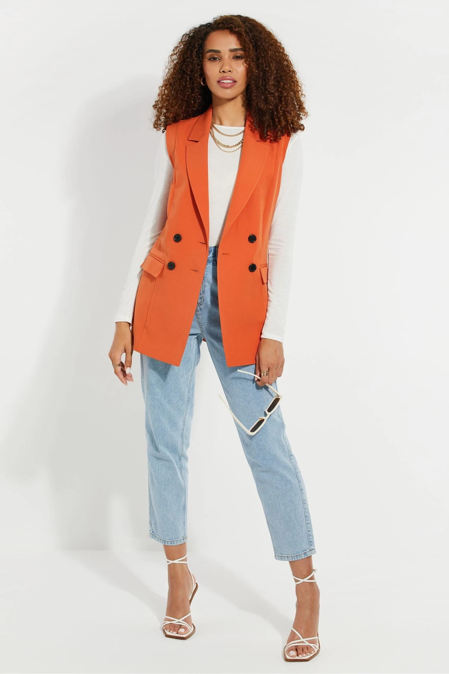 Threadbare Double Breasted Sleeveless Blazer 3 Threadbare Double Breasted Sleeveless Blazer - Image 3